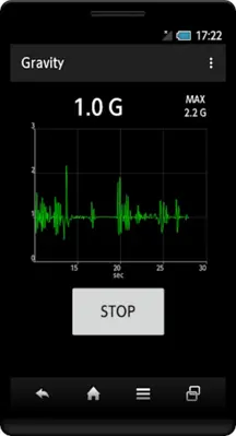 Gravity Sensor android App screenshot 1